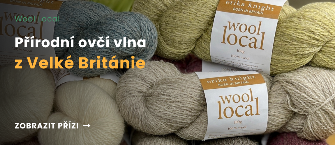 Klubíčka Wool Local jsou ze 100% přírodní ovčí vlny z Velké Británie. Pro dosažení výborné jemnosti a zároveň vysoké pevnosti se pro výrobu klubíčka používají dvě zcela odlišná plemena ovcí – jemný a luxusní Bluefaced Leicester a odolný a houževnatý Masha